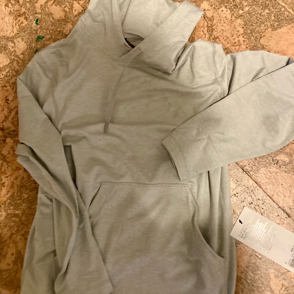 Non binary Lulu Gray soft Jersey Regular hooded top NWT!! Never worn